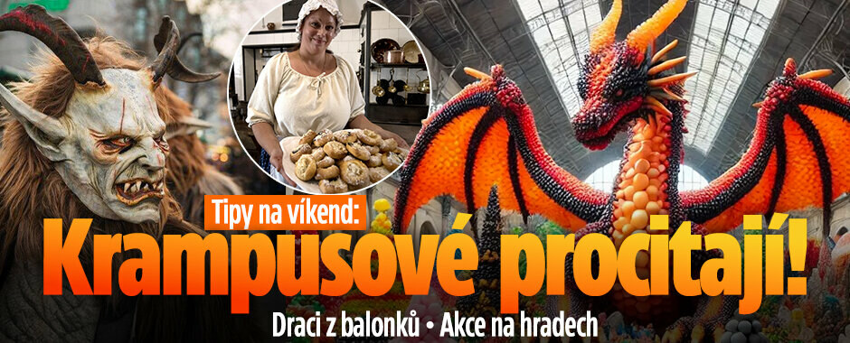 Tipy na víkend: Krampusové procitají! Balonkový drak v Brně a akce na zámcích