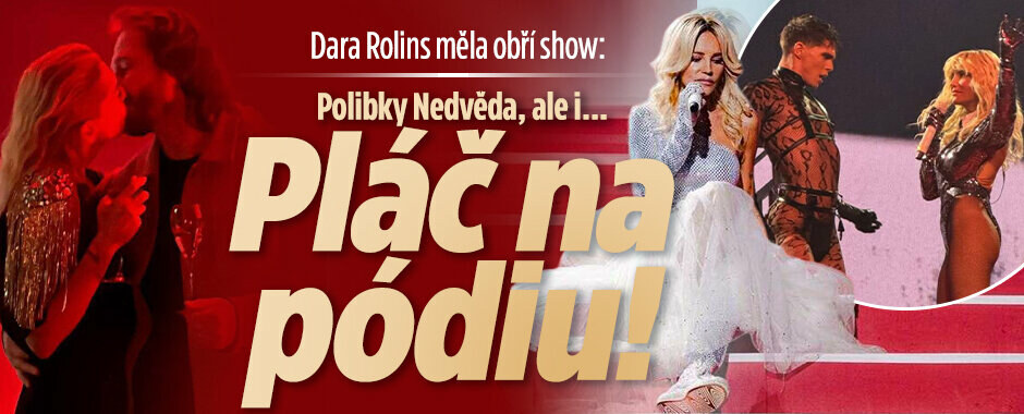 Dara Rolins měla obří show: Polibky Nedvěda, ale i pláč na pódiu