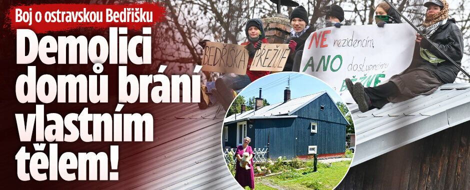 Boj o Bedřišku: Demolici domů brání vlastním tělem!