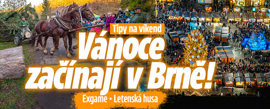 Tipy na víkend: Vánoce začínají v Brně! Pojďte si hrát do Unhoště, běhat nebo na husu