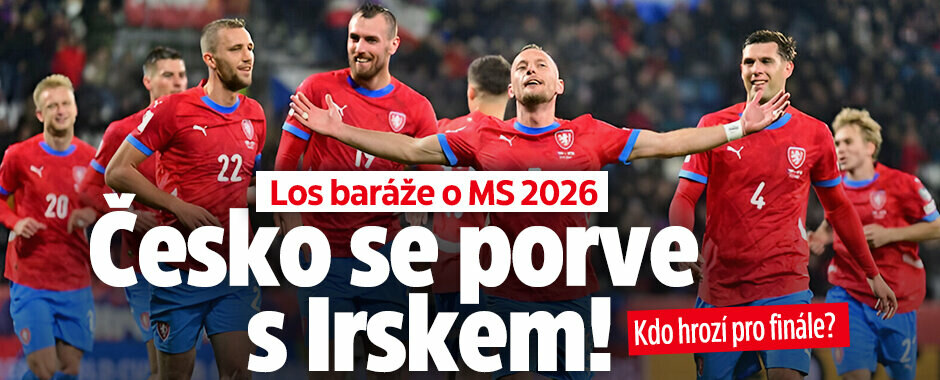 Los baráže o MS 2026: Česko vs. Irsko, ve finále hrozí Dánové, oba zápasy doma