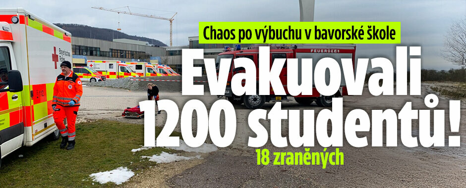 Výbuch v německé škole způsobil chaos: Evakuovat se muselo 1 200 studentů