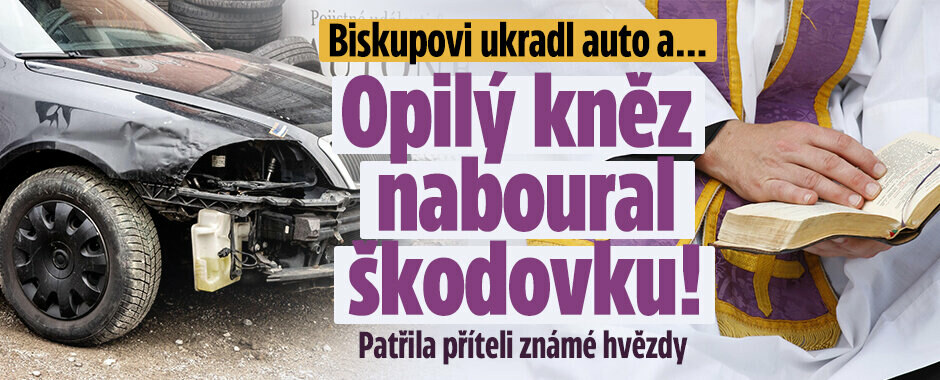 Opilý kněz při divoké jízdě sešrotoval škodovku: Vůz ukradl biskupovi