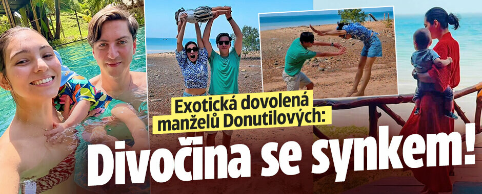 Manželé Donutilovi se synem (11 měsíců) dovolenkují v Thajsku: Divočina na pláži!  
