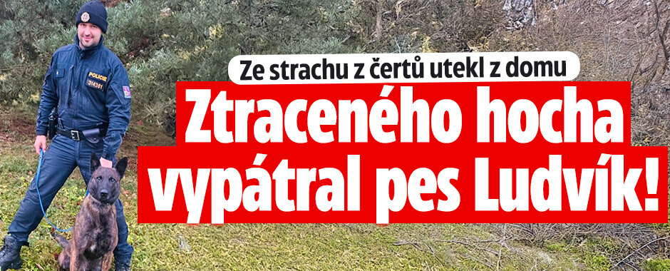 Ze strachu z čertů utekl z domu: Ztraceného hocha vypátral pes Ludvík!