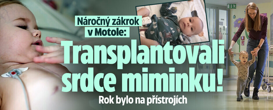 Náročný zákrok v Motole: Transplantovali srdce miminku! Rok bylo na přístrojích