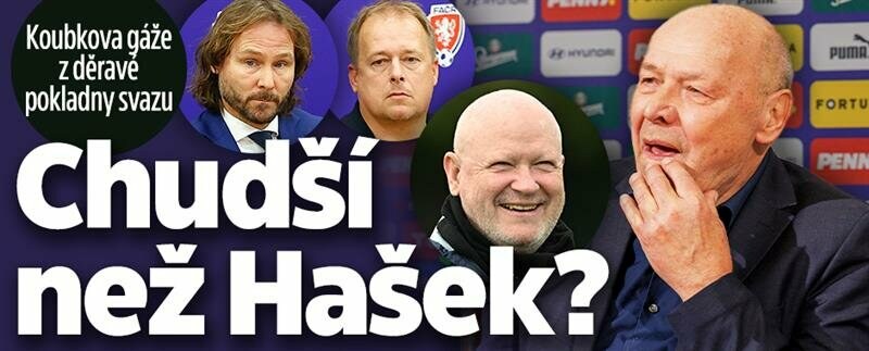 Koubkova gáže z děravé pokladny svazu:  Chudší než Hašek?