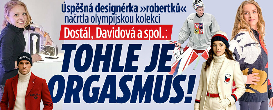 Designérka »robertků« načrtla olympijskou kolekci. Dostál, Davidová a spol.: Tohle je orgasmus!