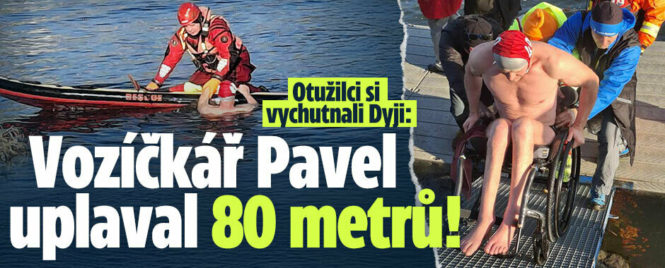 Otužilci si vychutnali Dyji: Vozíčkář Pavel při své premiéře uplaval 80 metrů!