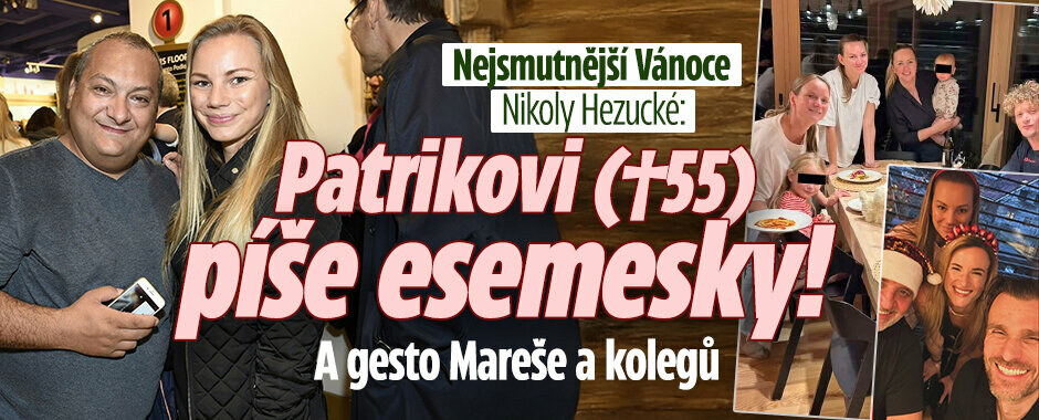 Nejsmutnější Vánoce Nikoly Hezucké: Patrikovi (†55) píše esemesky! Slova lásky i bolesti a gesto Mareše