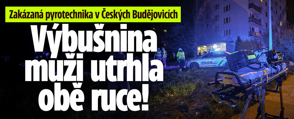 Zakázaná pyrotechnika vážně zranila muže z Českých Budějovic: Utrhla mu obě ruce