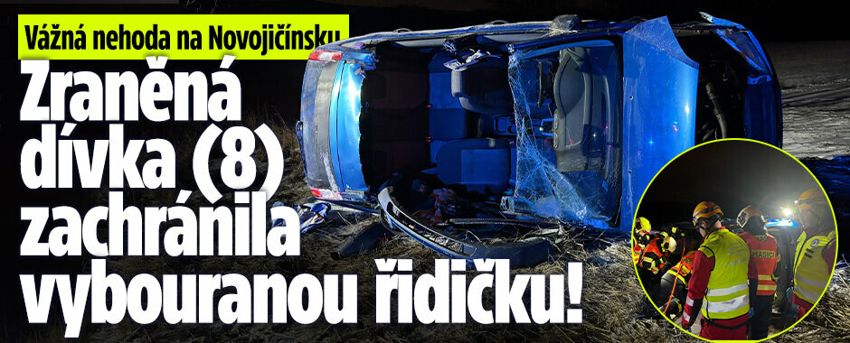 Vážná nehoda na Novojičínsku: Zraněná dívka (8) zachránila řidičku z vybouraného auta!