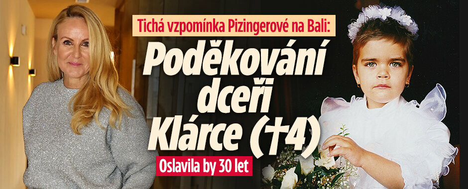 Tichá vzpomínka Pizingerové na Bali: Poděkování dceři Klárce (†4)! Oslavila by 30 let 