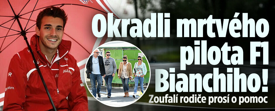 Okradli mrtvého pilota F1 Bianchiho (†25)! Zoufalí rodiče prosí o pomoc