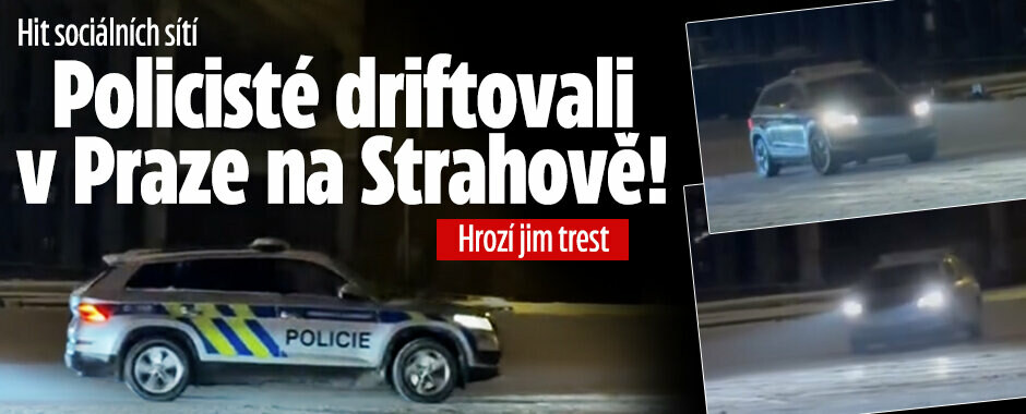Policisté driftovali v Praze na Strahově! Video řeší vnitřní kontrola