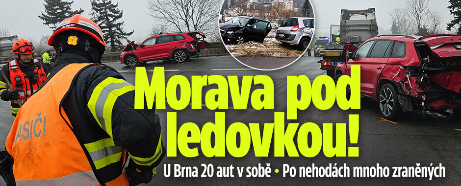 Ledovka na jižní Moravě! Desítky nehod, kolabují dálnice, zpožděné MHD