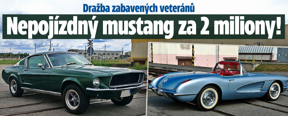 Dražba zabavených fár: Corvette zklamala, zato za Bullittův mustang vnitro získalo dva miliony!