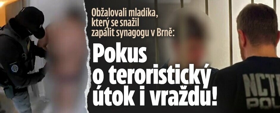 Snaha o zapálení synagogy v Brně: Mladíka obžalovali z pokusu o teroristický útok i vraždu!