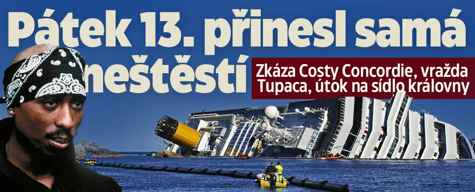 Pátek 13. přinesl samá neštěstí: Útok na sídlo královny, zkáza lodi i smrt rapera Tupaca