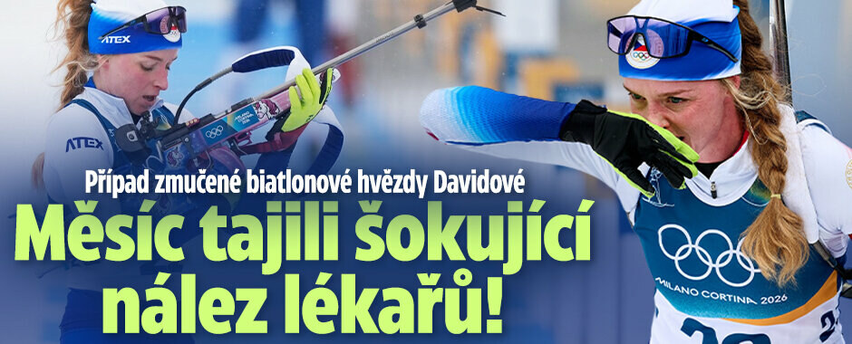 Případ zmučené biatlonové hvězdy Davidové: Měsíc tajili šokující nález lékařů