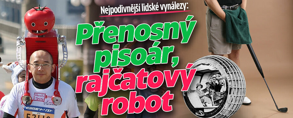 Nejpodivnější lidské vynálezy: Přenosný pisoár nebo  rajčatový robot 