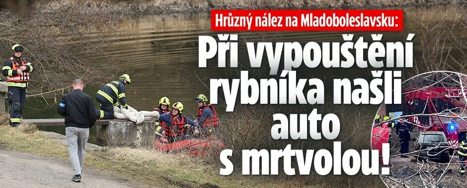 Hrůzný nález na Mladoboleslavsku: Na dně rybníka našli auto s mrtvým člověkem. Patří pohřešovanému