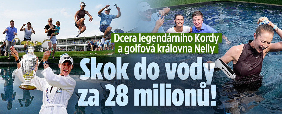 Golfová královna Kordová přebírala trofej v županu: Skok za 28 milionů 