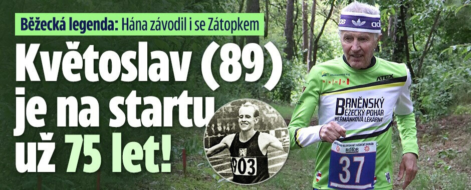 Neuvěřitelné! Květoslav (89) stále závodí, trénoval i se Zátopkem 