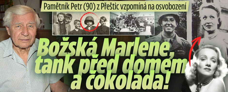 Božská Marlene, tank před domem a čokoláda! Petr (90) z Přeštic vzpomíná na osvobození 