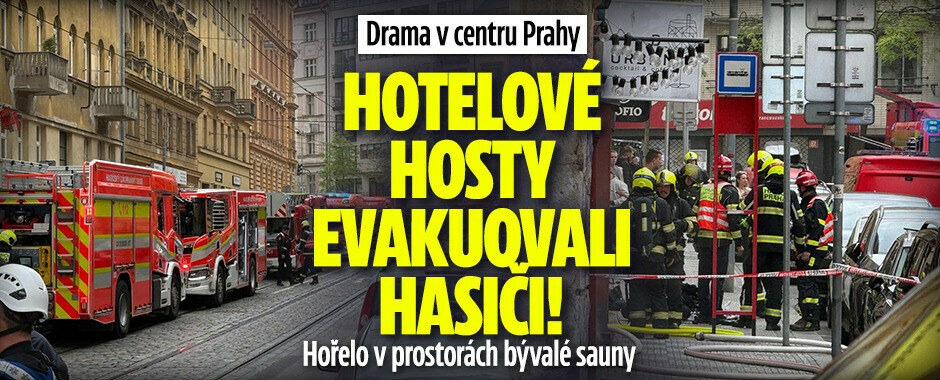 Drama v centru Prahy: Evakuace hotelu! Hořelo v prostorách bývalé sauny v suterénu