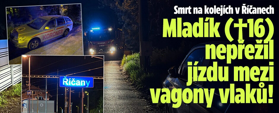 Hrůza v Říčanech: Mladík (†16) spadl mezi vagony jedoucích vlaků a zemřel