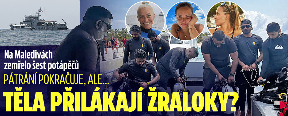 Na Maledivách zemřelo šest potápěčů: Pátrání zkomplikují žraloci?!
