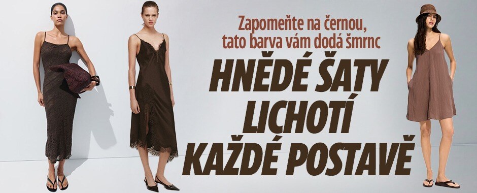 Hnědé šaty lichotí každé postavě: Zapomeňte na černou, tato barva vám dodá šmrnc i luxusní pařížskou eleganci