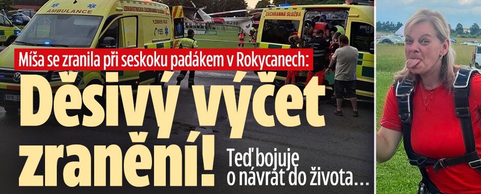 Míša se vážně zranila při seskoku padákem v Rokycanech: Děsivý výčet zranění a boj o návrat do života!