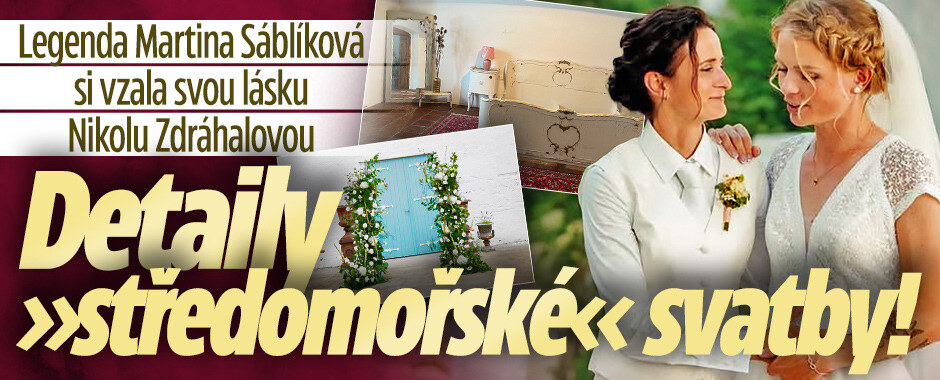 Legenda Sáblíková si vzala lásku Zdráhalovou: Detaily »středomořské« veselky