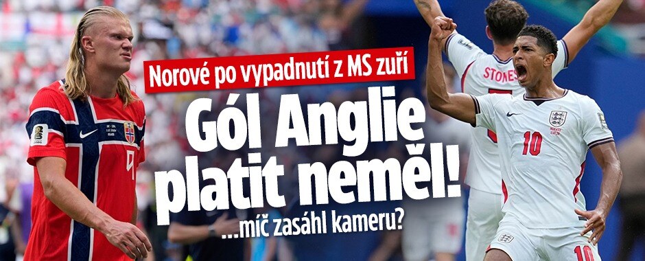 Kontroverzní vyrovnání Anglie: Míč zasáhl kabel kamery. Všichni to viděli, zlobil se kouč