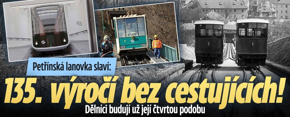 Petřínská lanovka slaví 135 let! Výročí bez cestujících, dělníci budují už její čtvrtou podobu 