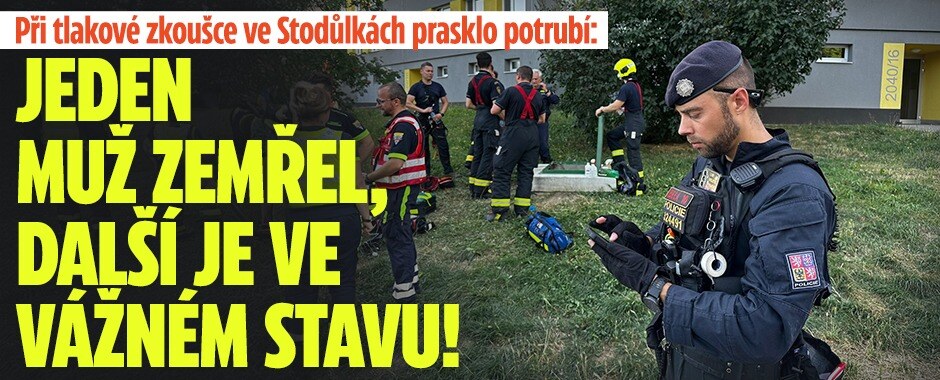 Při tlakové zkoušce ve Stodůlkách prasklo potrubí: Jeden mrtvý a dva zranění! Policie zahájila trestní řízení