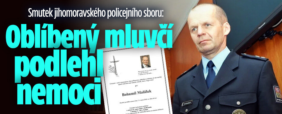 Sbohem, Bobe! Policisté z jihu Moravy smutní, zemřel jejich tiskový mluvčí