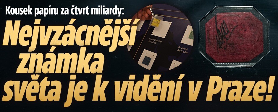 Nejvzácnější známka světa v Praze! Skvost za čtvrt miliardy je k vidění v Obecním domě