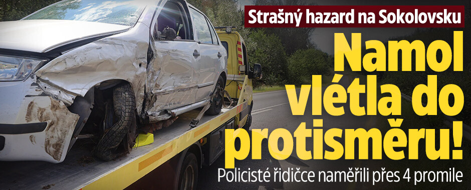 Strašný hazard na Sokolovsku: Namol vlétla do protisměru! Ženě naměřili přes 4 promile