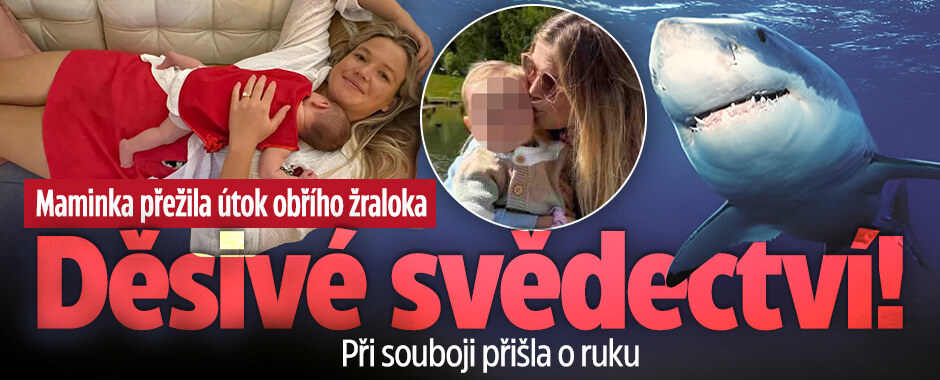Maminka přežila útok obřího žraloka: Při krutém souboji přišla o ruku