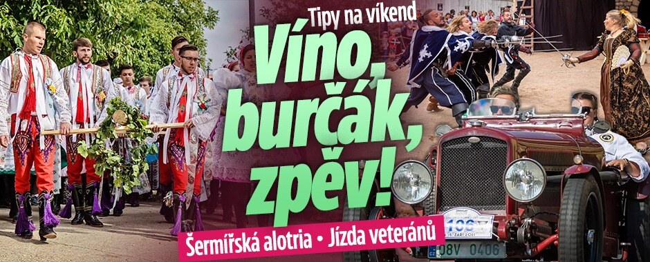 Tipy na víkend: Víno, burčák, dožínky! Festival vědy, jízda veteránů i šermíři 