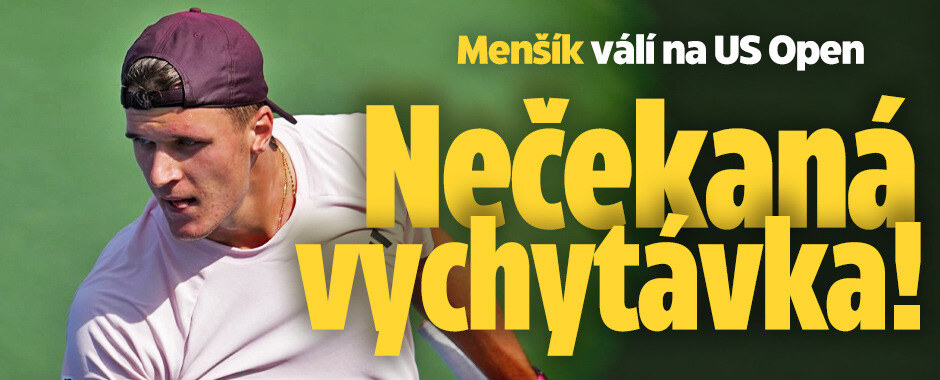 V Paříži padl vyčerpáním, teď Menšík v pekelném vedru na US Open využil novou vychytávku