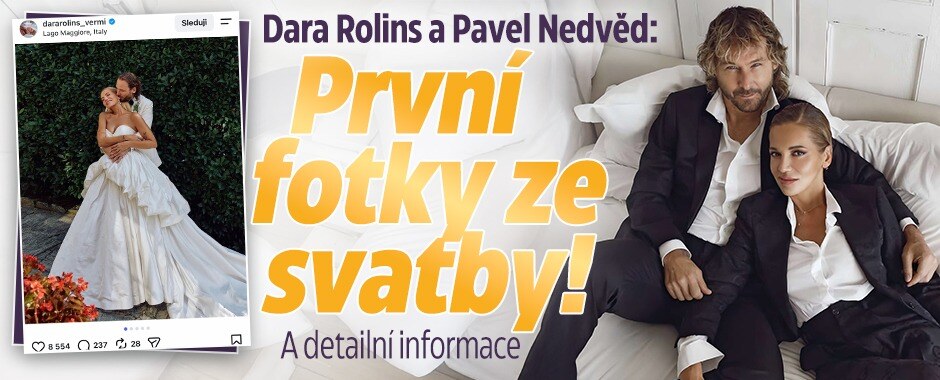 Dara Rolins a Pavel Nedvěd: První fotky ze svatby! Dara práskla detaily