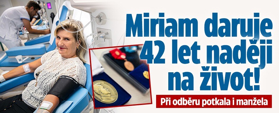 Miriam daruje 42 let naději na život! Při odběru potkala i manžela   