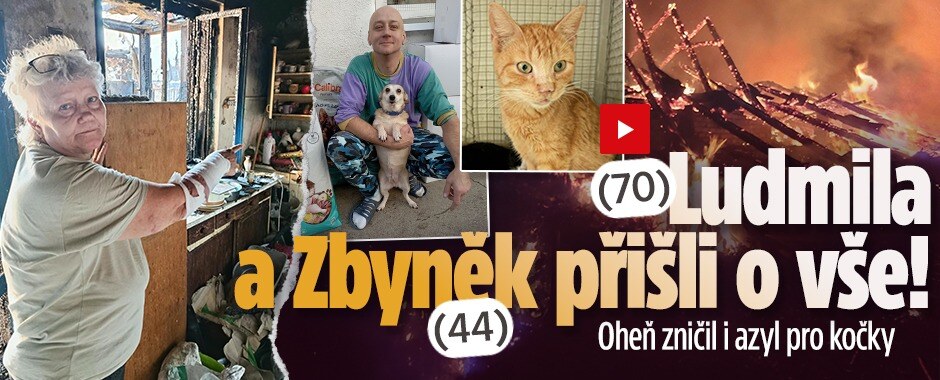 Požár je připravil o vše: Ludmila (70) se synem Zbyňkem (44) potřebují pomoc